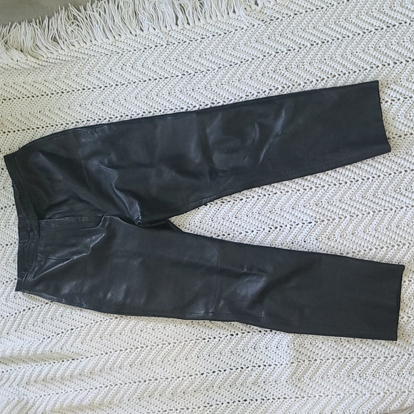Jacqueline Ferrar Pants - Jacqueline Ferrar genuine leather black pants size 12. Fits more like a size 10.